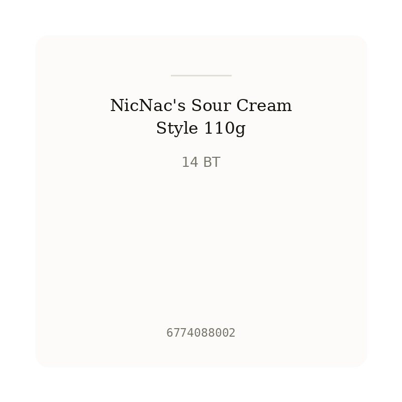 NicNac's Sour Cream Style 110g