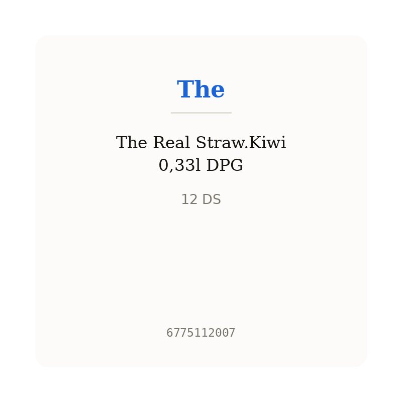 The Real Straw.Kiwi 0,33l DPG