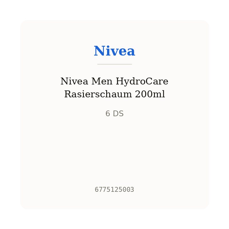 Nivea Men HydroCare Rasierschaum 200ml