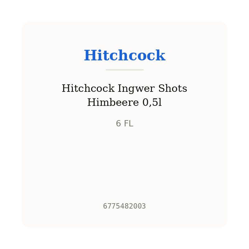 Hitchcock Ingwer Shots Himbeere 0,5l