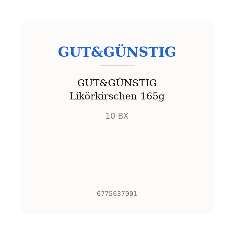 GUT&GÜNSTIG Likörkirschen 165g