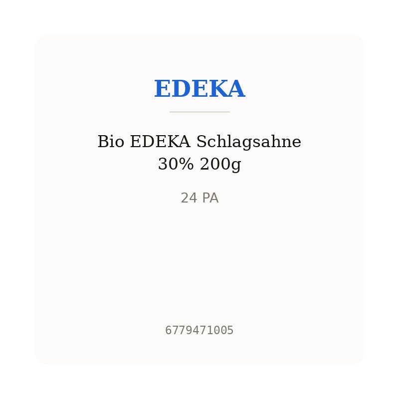 Bio EDEKA Schlagsahne 30% 200g