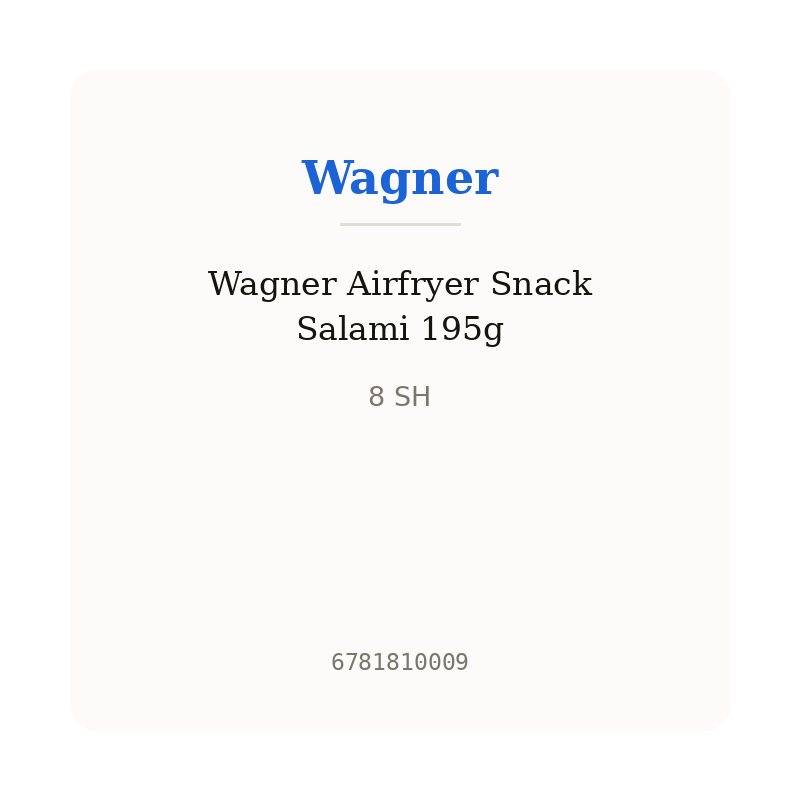 Wagner Airfryer Snack Salami 195g