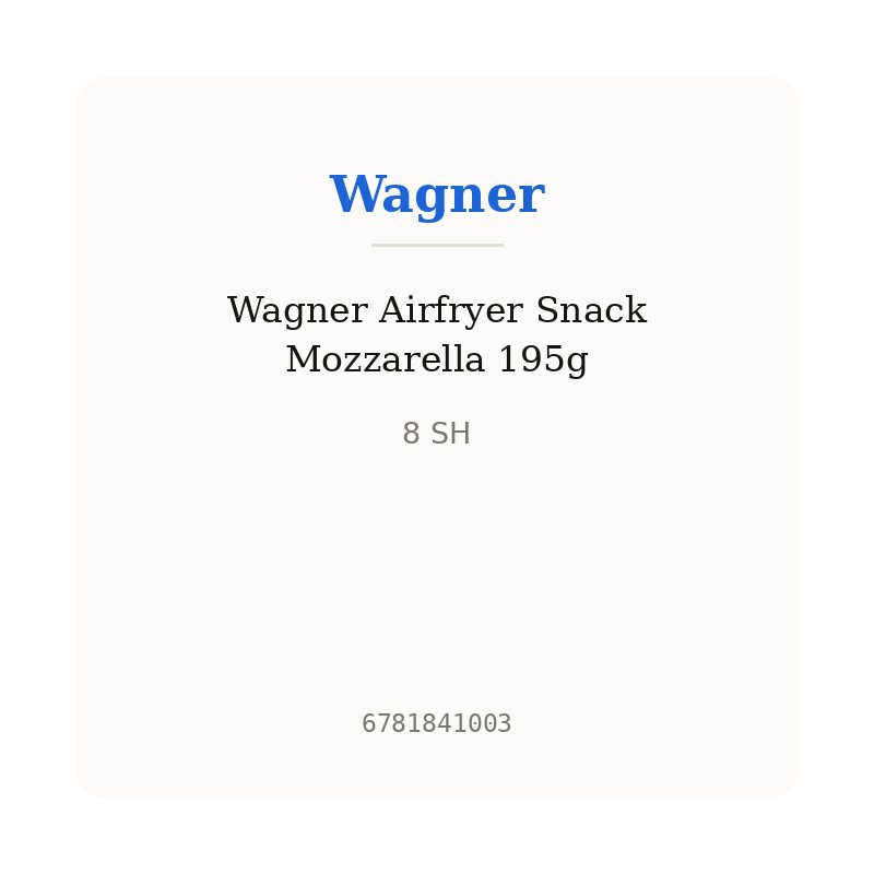 Wagner Airfryer Snack Mozzarella 195g