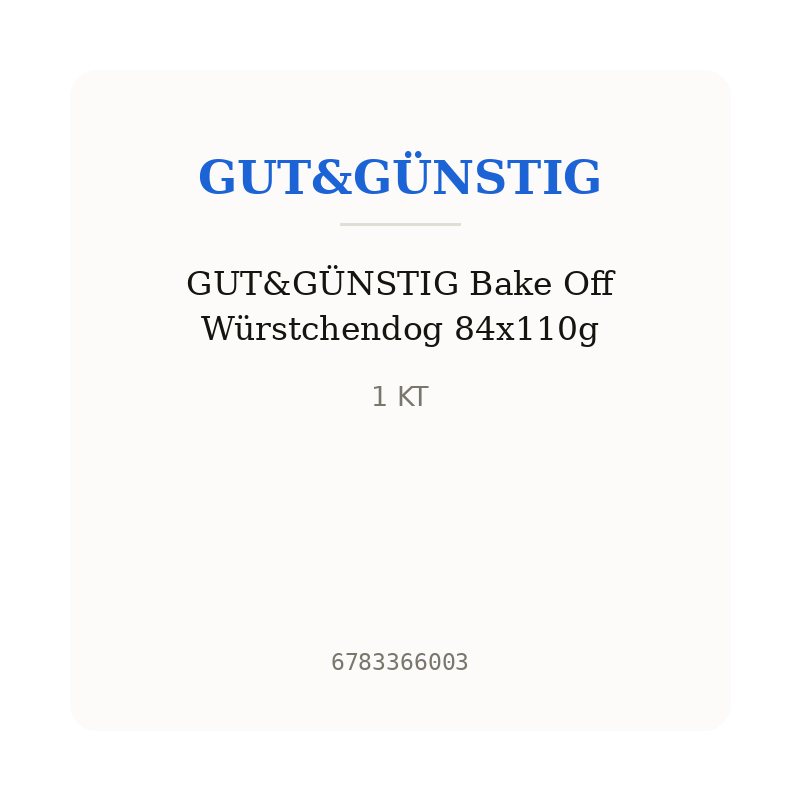 GUT&GÜNSTIG Bake Off Würstchendog 84x110g