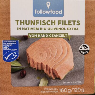 MSC Followfood Thunfisch Filets in Bio-Olivenöl 160g