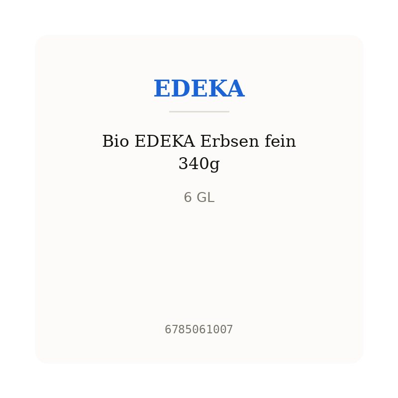 Bio EDEKA Erbsen fein 340g