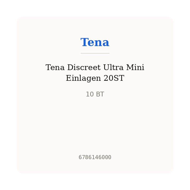 Tena Discreet Ultra Mini Einlagen 20ST