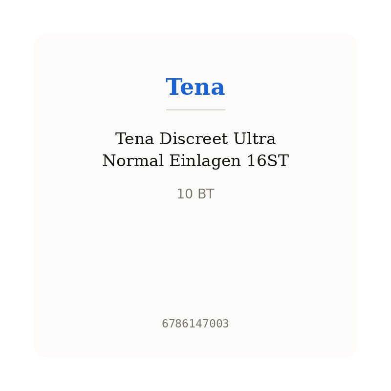 Tena Discreet Ultra Normal Einlagen 16ST