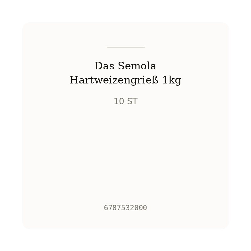 Das Semola Hartweizengrieß 1kg