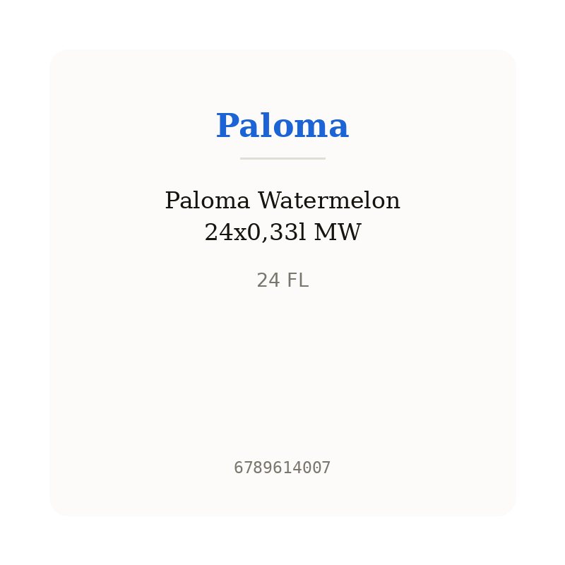 Paloma Watermelon 24x0,33l MW