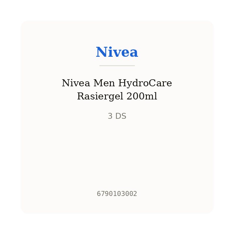 Nivea Men HydroCare Rasiergel 200ml