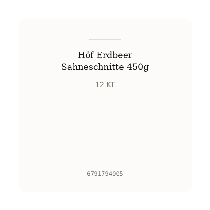 Höf Erdbeer Sahneschnitte 450g