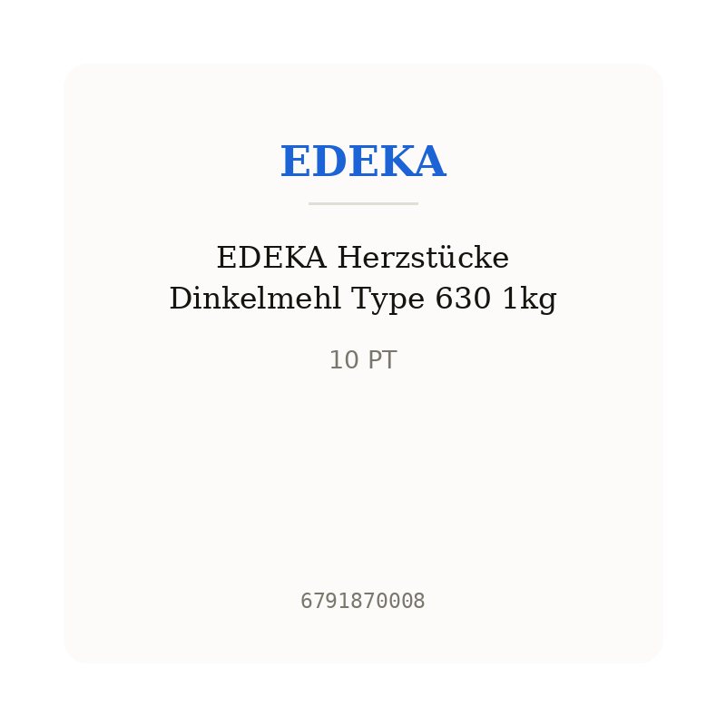 EDEKA Herzstücke Dinkelmehl Type 630 1kg