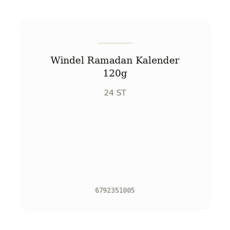 Windel Ramadan Kalender 120g