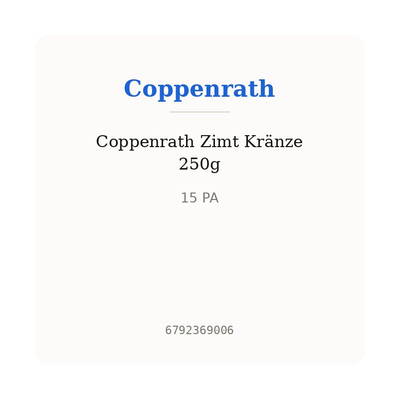 Coppenrath Zimt Kränze 250g