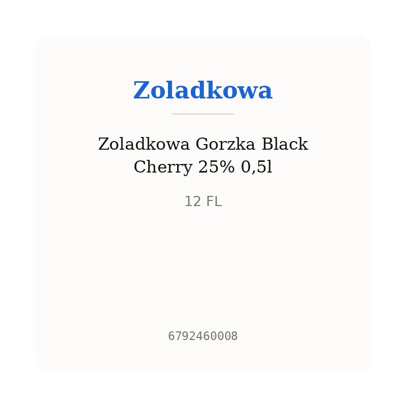 Zoladkowa Gorzka Black Cherry 25% 0,5l
