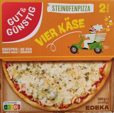 GUT&GÜNSTIG Steinofenpizza 4 Käse 2x340g