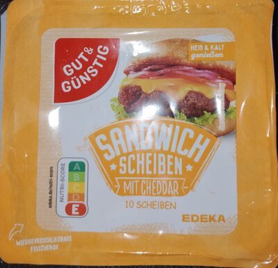 GUT&GÜNSTIG Sandwichscheiben Cheddar 50% 200g
