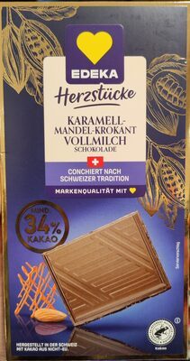 EDEKA Herzstücke Karamell Mandel-Krokant Vollmilch 100g