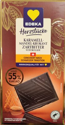 EDEKA Herzstücke Karamell Mandel-Krokant Zartbitter 100g