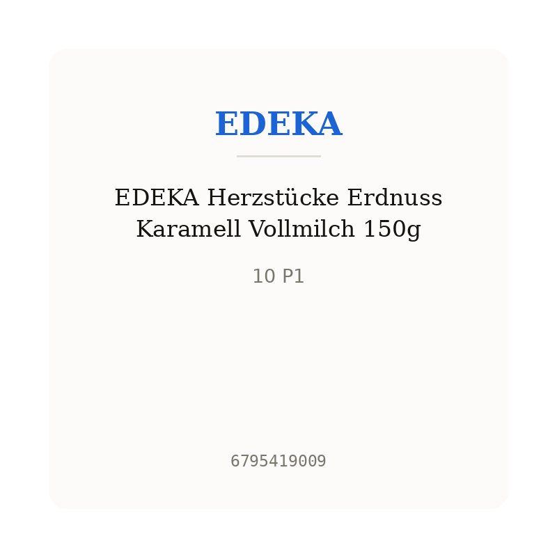 EDEKA Herzstücke Erdnuss Karamell Vollmilch 150g