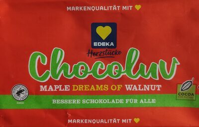 EDEKA Herzstücke Walnuss Ahornsirtup Vollmilch 150g