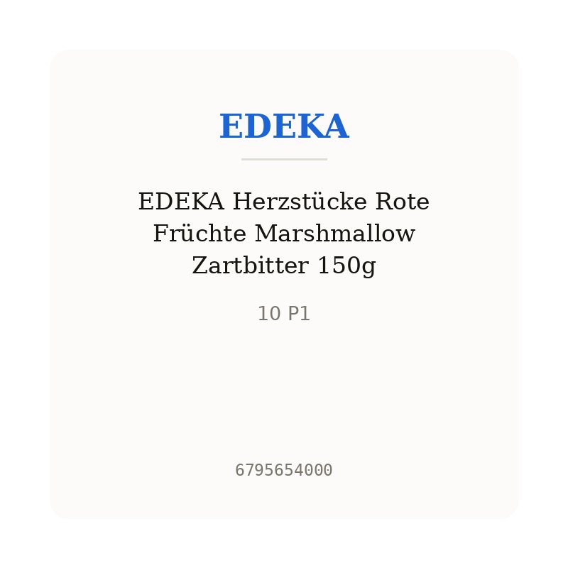 EDEKA Herzstücke Rote Früchte Marshmallow Zartbitter 150g