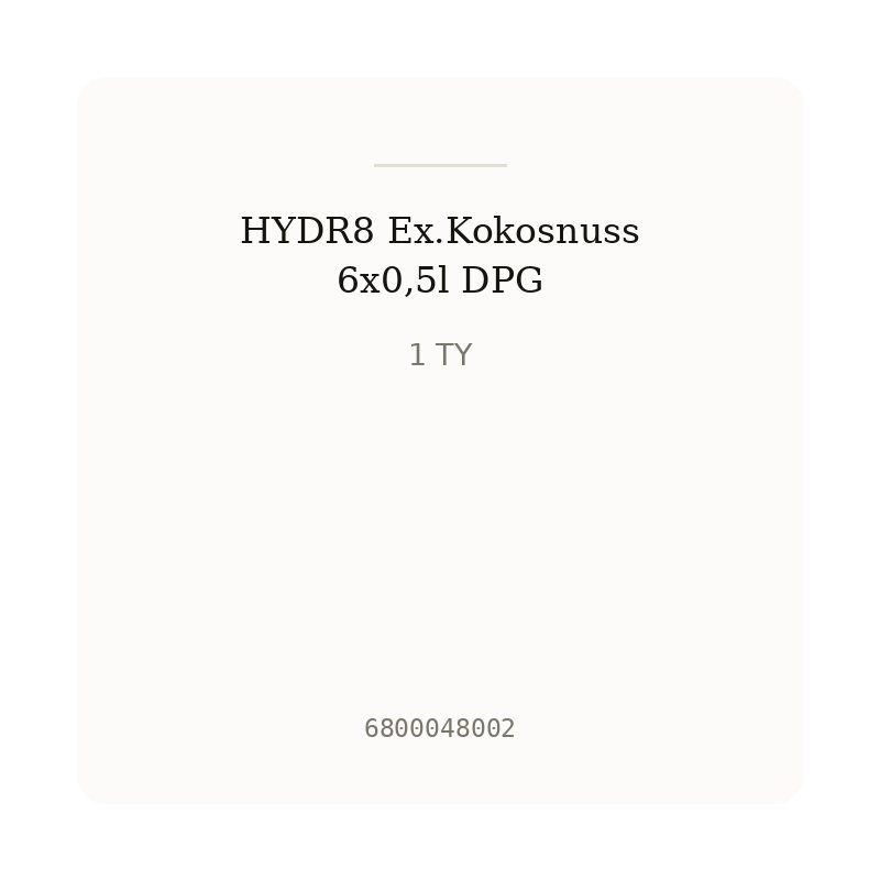 HYDR8 Ex.Kokosnuss 6x0,5l DPG