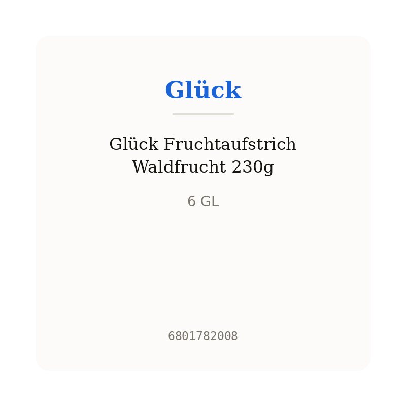 Glück Fruchtaufstrich Waldfrucht 230g