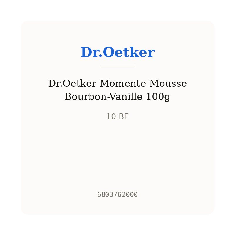 Dr.Oetker Momente Mousse Bourbon-Vanille 100g