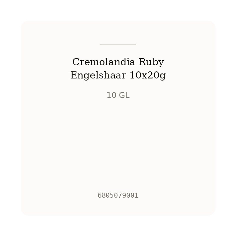 Cremolandia Ruby Engelshaar 10x20g