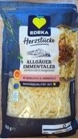 EDEKA Herzstücke Allgäuer Emmentaler gerieben 45% 150g VLOG