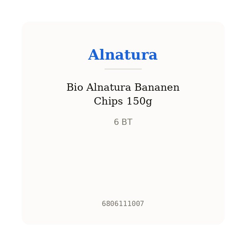 Bio Alnatura Bananen Chips 150g