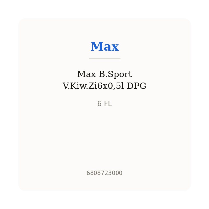 Max B.Sport V.Kiw.Zi6x0,5l DPG
