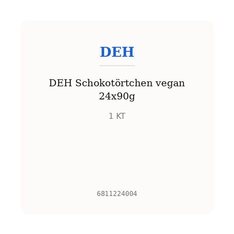 DEH Schokotörtchen vegan 24x90g