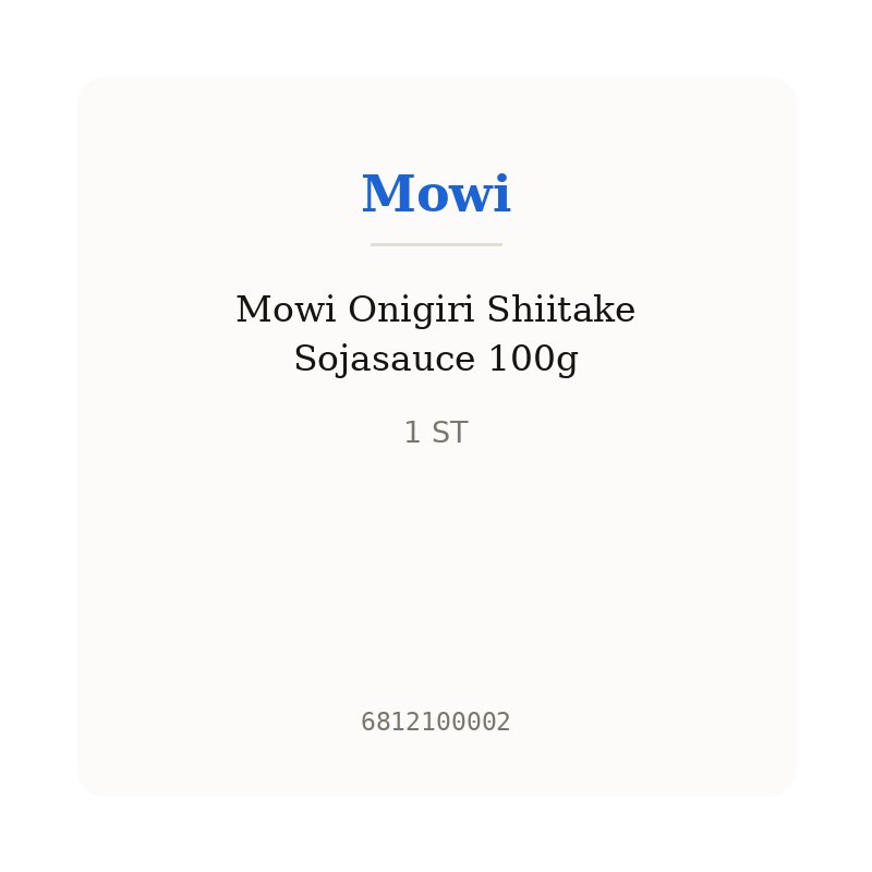 Mowi Onigiri Shiitake Sojasauce 100g