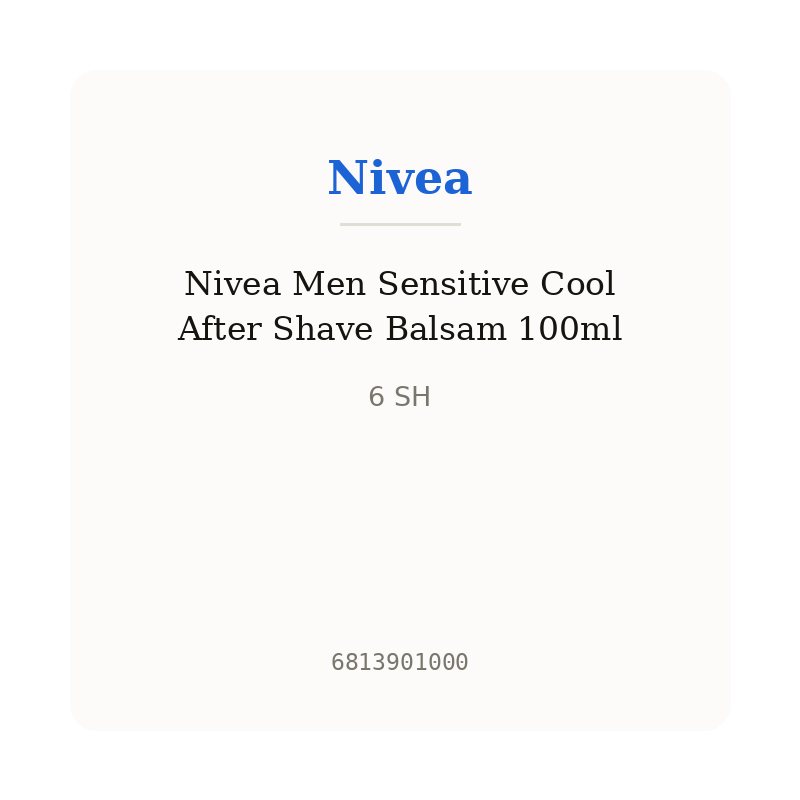 Nivea Men Sensitive Cool After Shave Balsam 100ml