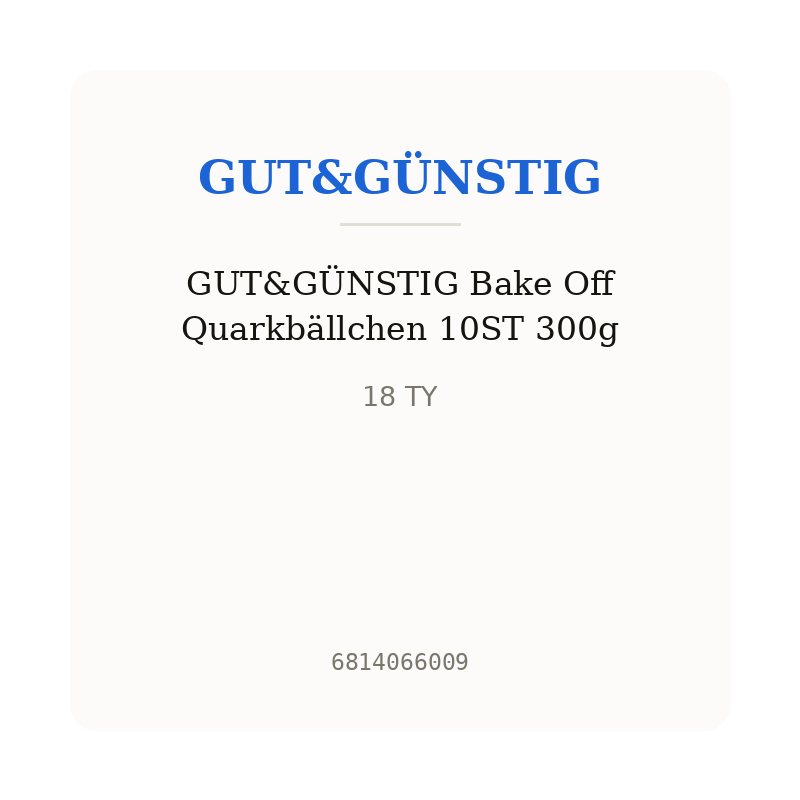 GUT&GÜNSTIG Bake Off Quarkbällchen 10ST 300g
