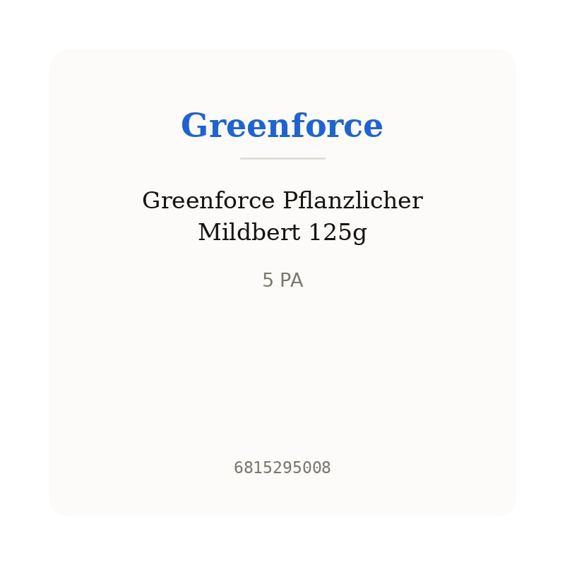 Greenforce Pflanzlicher Mildbert 125g