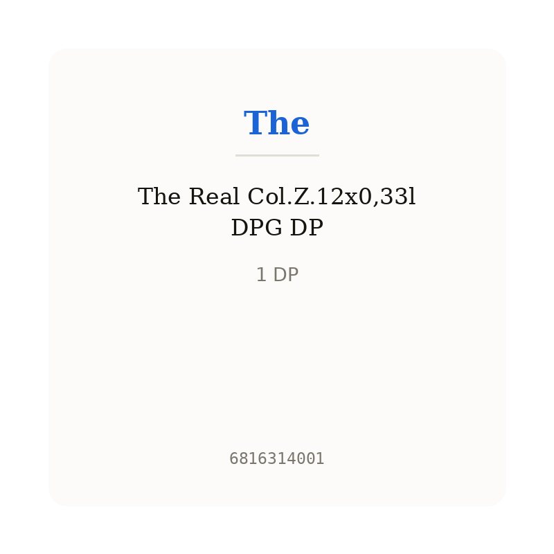 The Real Col.Z.12x0,33l DPG DP