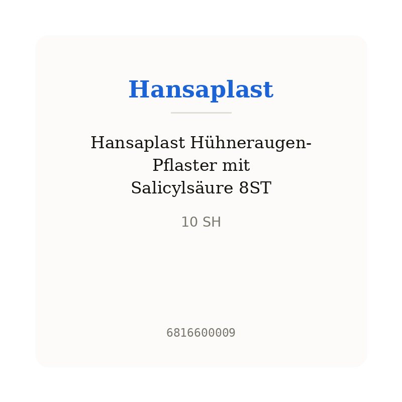 Hansaplast Hühneraugen-Pflaster mit Salicylsäure 8ST