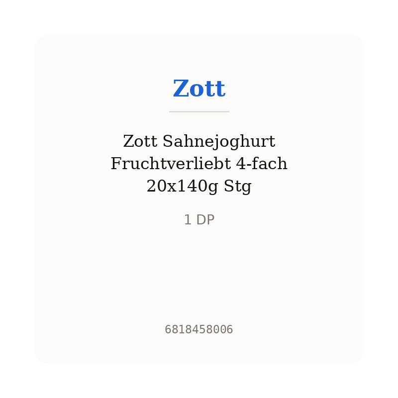 Zott Sahnejoghurt Fruchtverliebt 4-fach 20x140g Stg