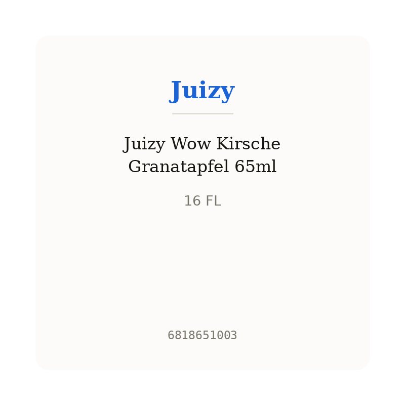 Juizy Wow Kirsche Granatapfel 65ml