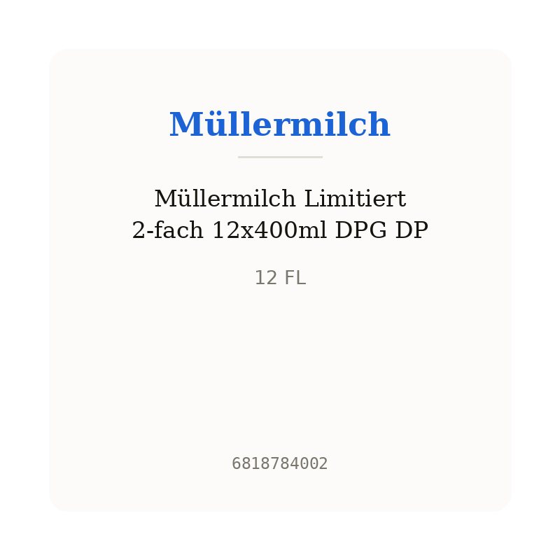Müllermilch Limitiert 2-fach 12x400ml DPG DP