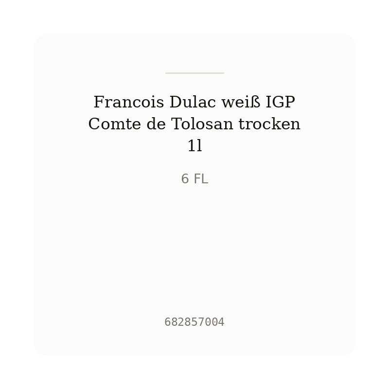 Francois Dulac weiß IGP Comte de Tolosan trocken 1l