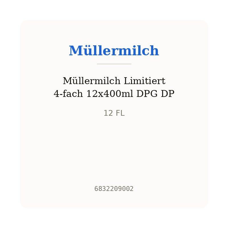 Müllermilch Limitiert 4-fach 12x400ml DPG DP