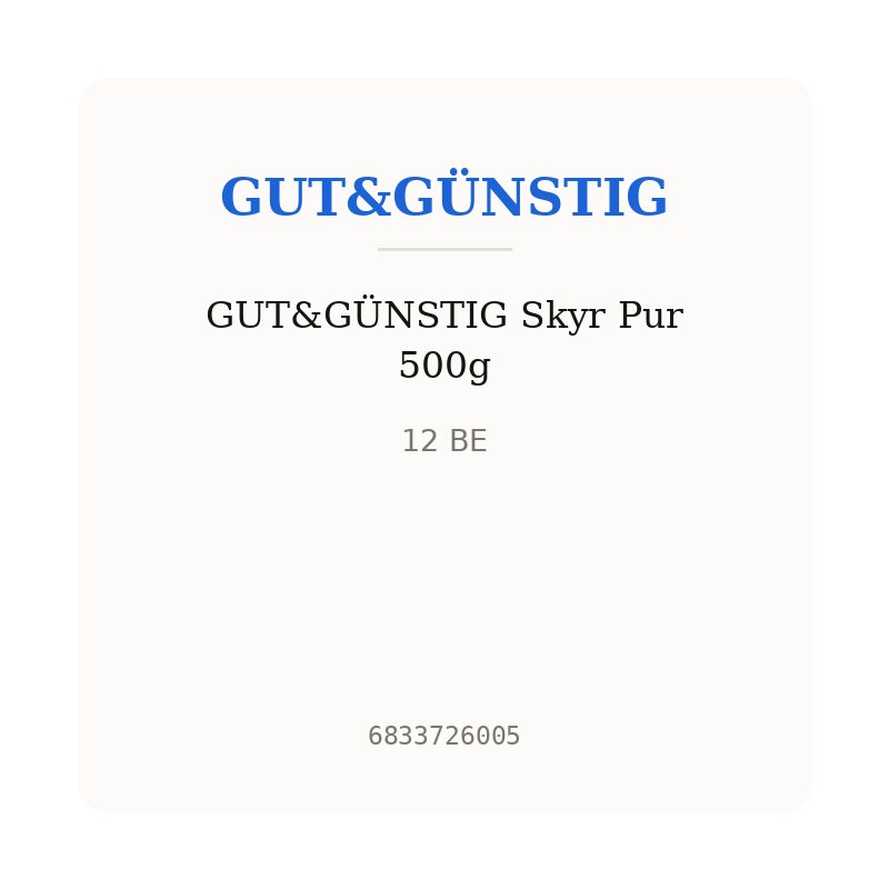 GUT&GÜNSTIG Skyr Pur 500g