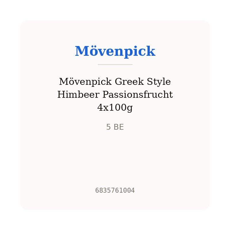 Mövenpick Greek Style Himbeer Passionsfrucht 4x100g
