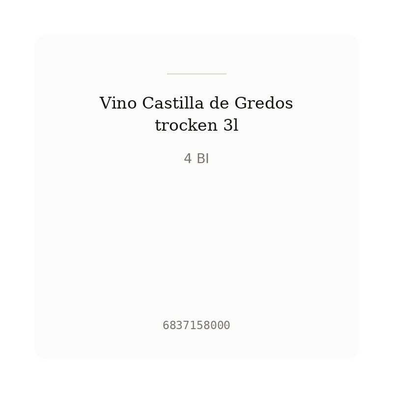 Vino Castilla de Gredos trocken 3l